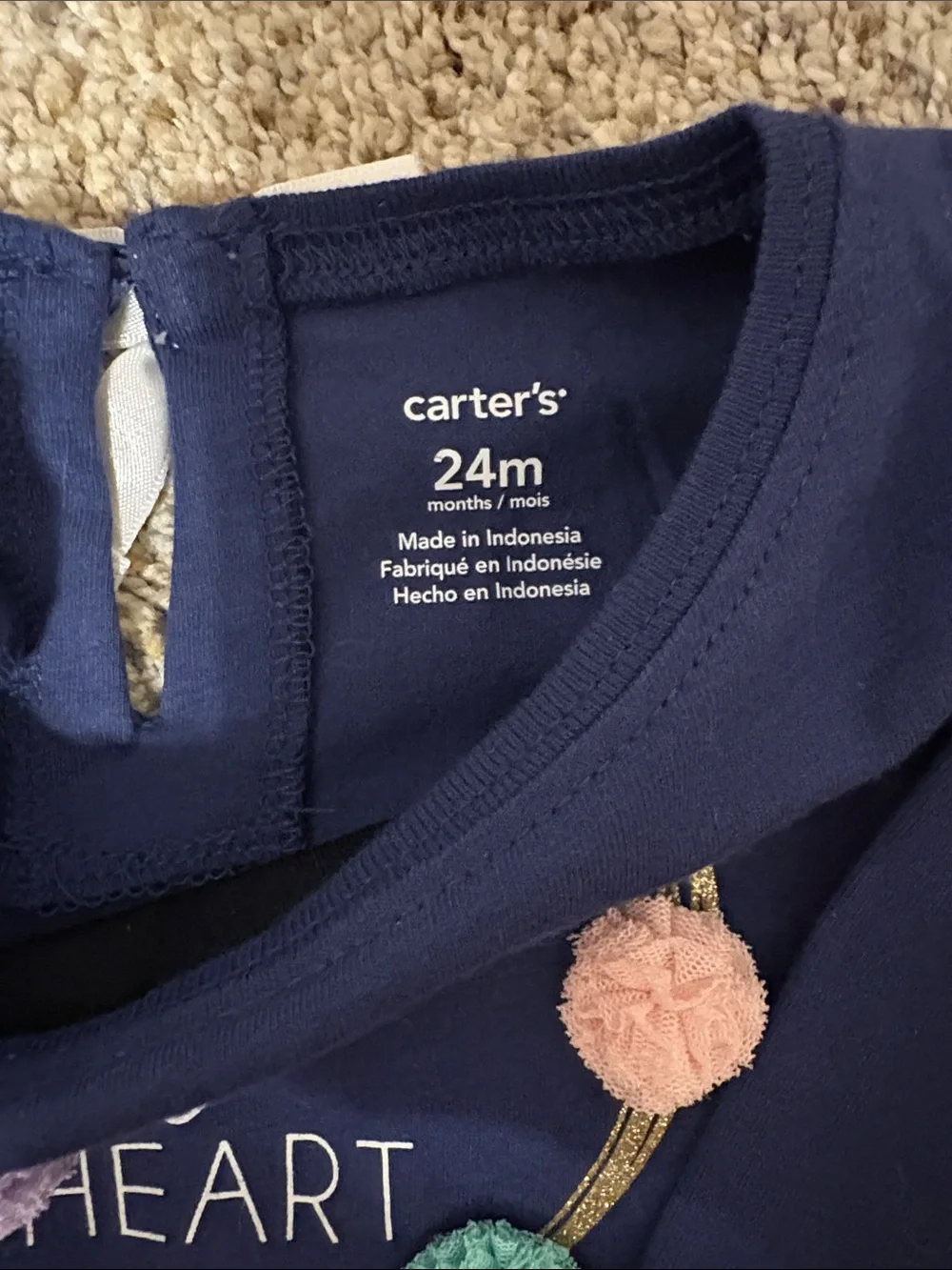 Carters knit metallic